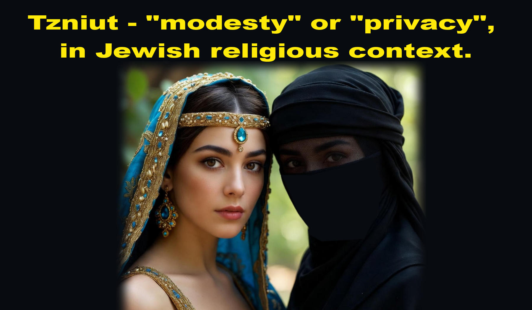 Tzniut – Modesty or Privacy, in Jewish religious context